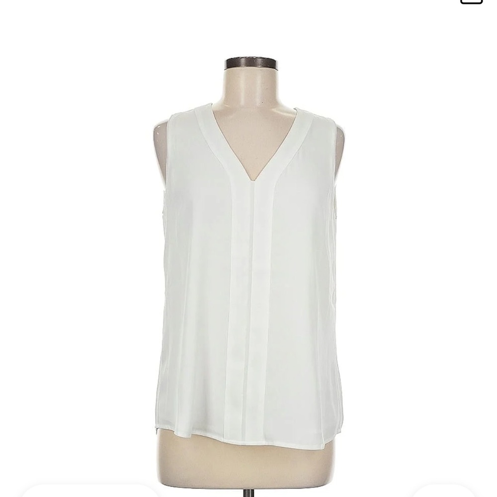 White House Black Market White Sleeveless Top